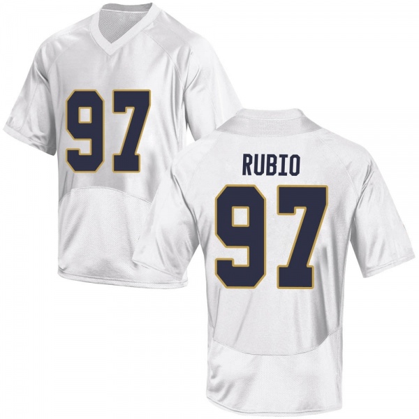 Gabriel Rubio Notre Dame Fighting Irish NCAA Men's #97 White Game College Stitched Football Jersey ZCZ7855TR